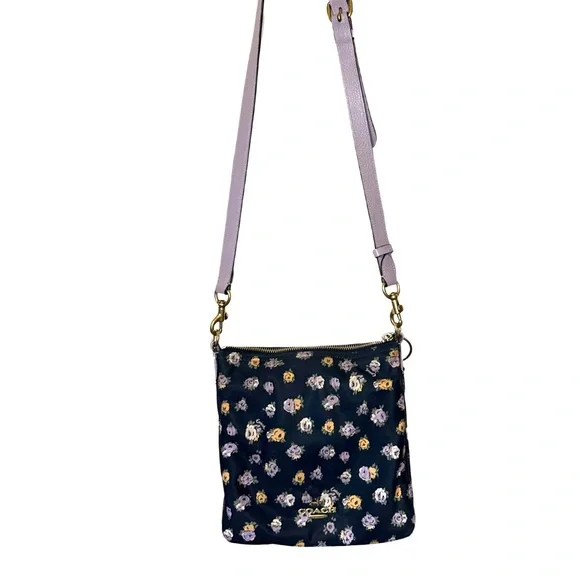 Coach Floral Crossbody Bag - Navy and Lavender - Picture 13 of 13